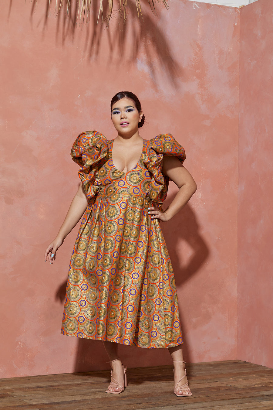 Ruffle Print Dress