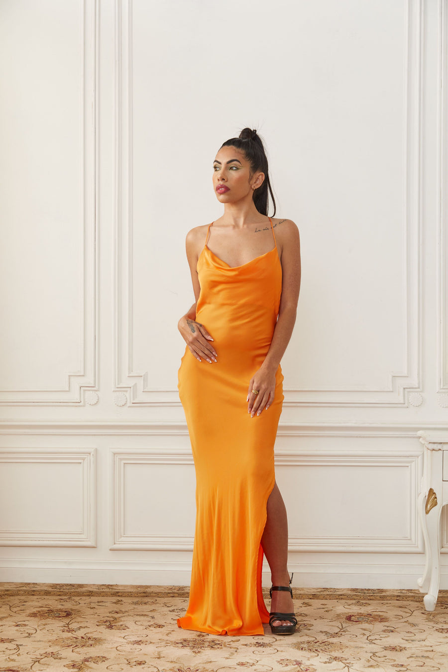 Silp on Cross Back Dress