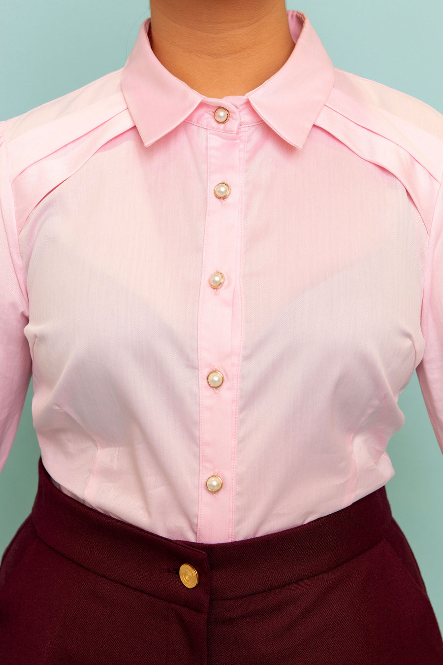 Pink Italian Cotton Shirt