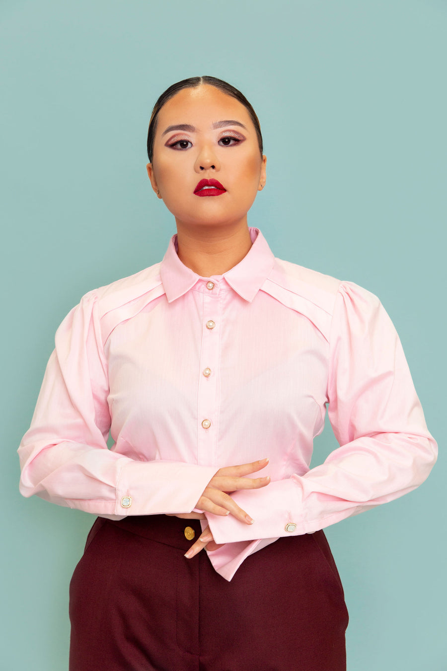 Pink Italian Cotton Shirt