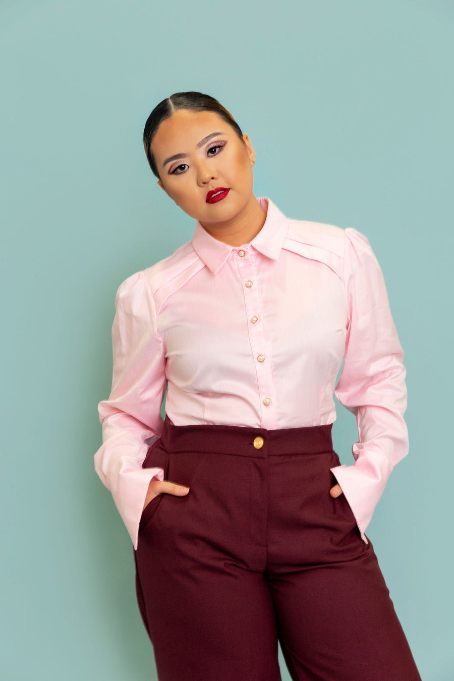 Pink Italian Cotton Shirt