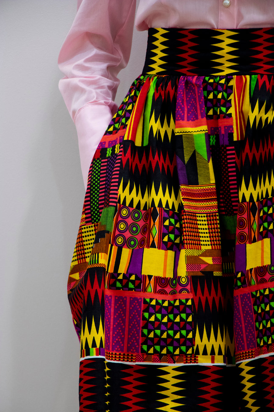 Red Kente Skirt