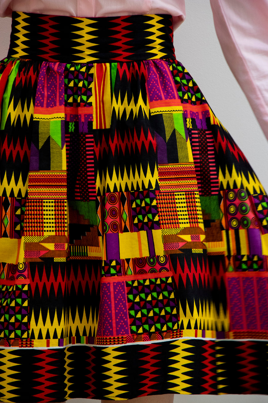 Red Kente Skirt
